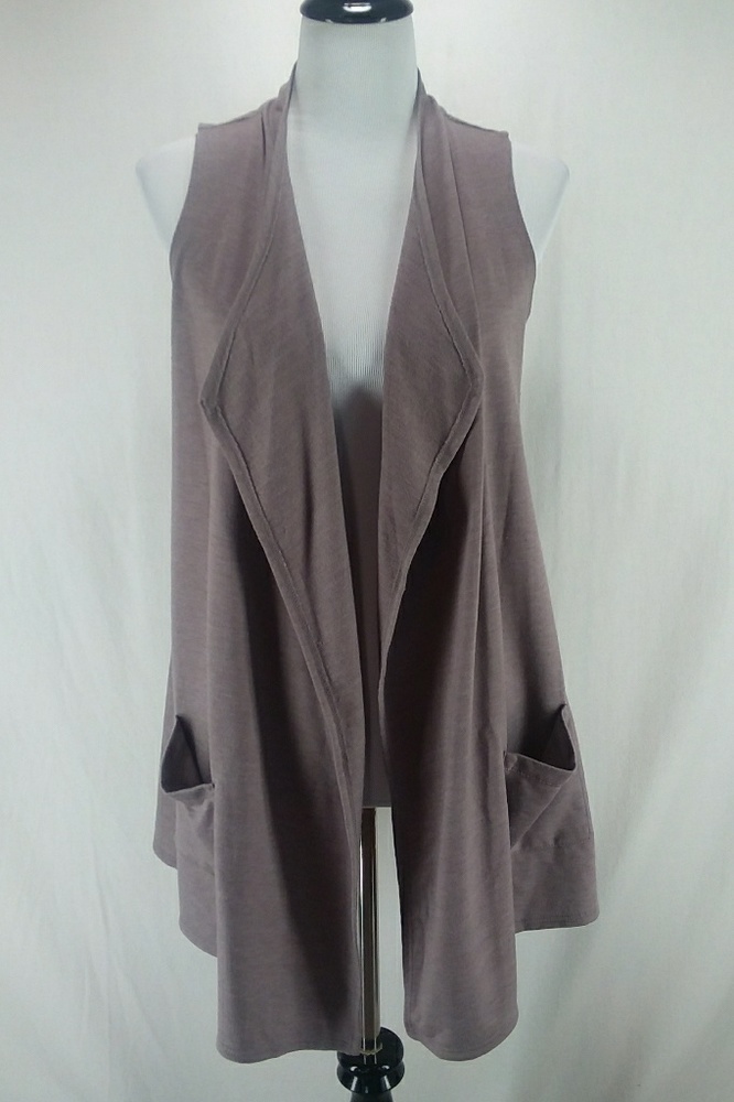 LOGO by Lori Goldstein Cardigan Purple Cream